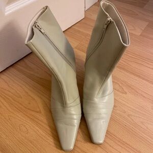 Wallis Cream Heeled Boots for Women